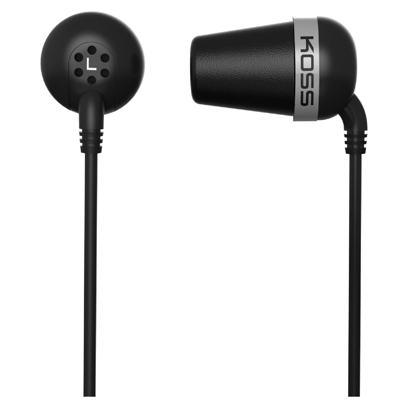 Auriculares In-Ear Koss El Tapón Negro - Aislamiento Sonoro
