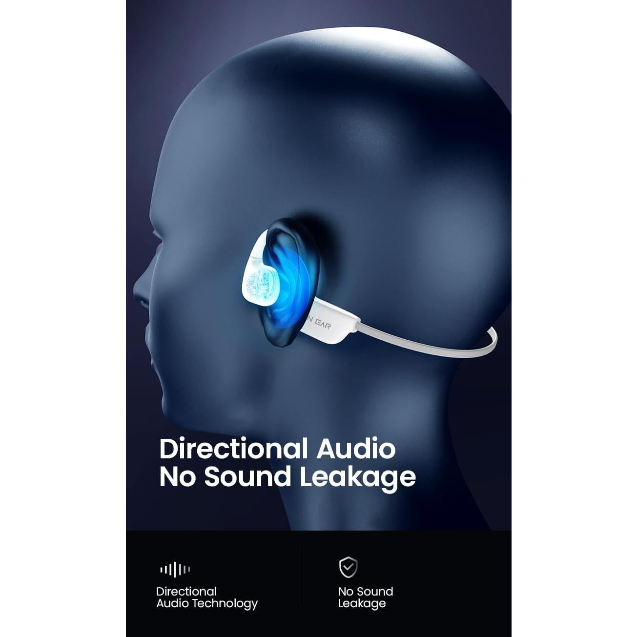 Auriculares Deportivos Inalámbricos Bluetooth 5.3 - Negro