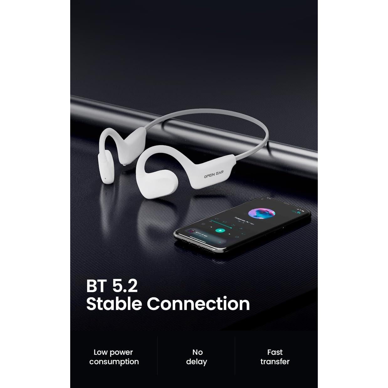 Auriculares Deportivos Inalámbricos Bluetooth 5.3 - Negro