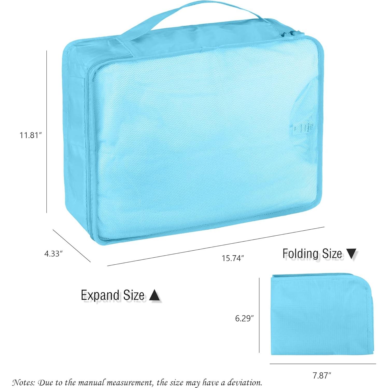 Juego de Cubos de Empaque Ebbniur 2 Pcs Azul Brillante 40x30cm