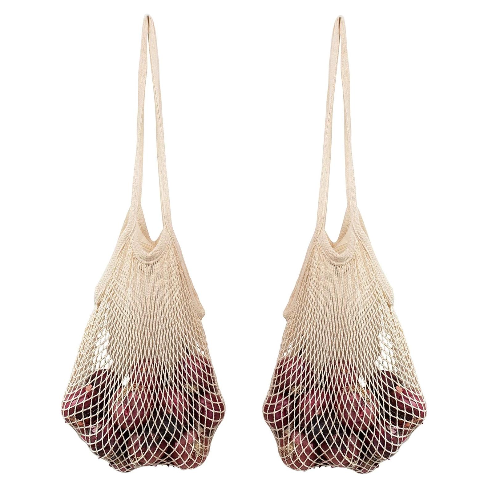 Bolsas de Almacenamiento de Malla de Algodón Orgánico - 2 Unidades