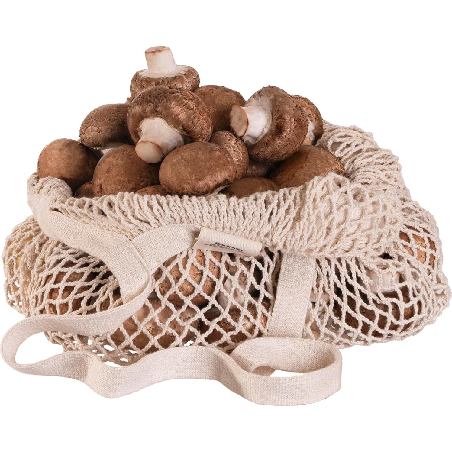 Bolsas de Almacenamiento de Malla de Algodón Orgánico - 2 Unidades