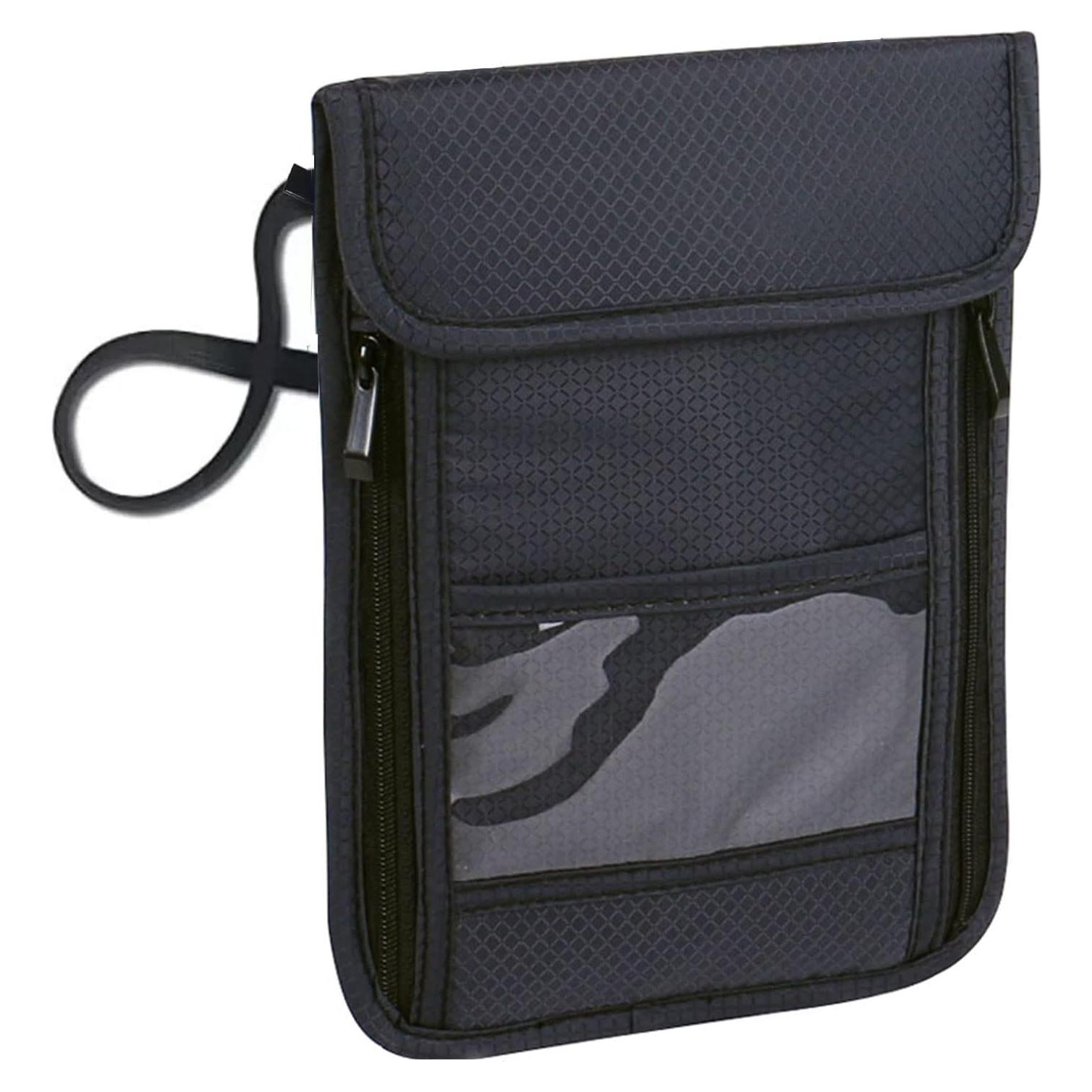 Billetera Portapassaporte BTDAO con Bloqueo RFID Azul Marino