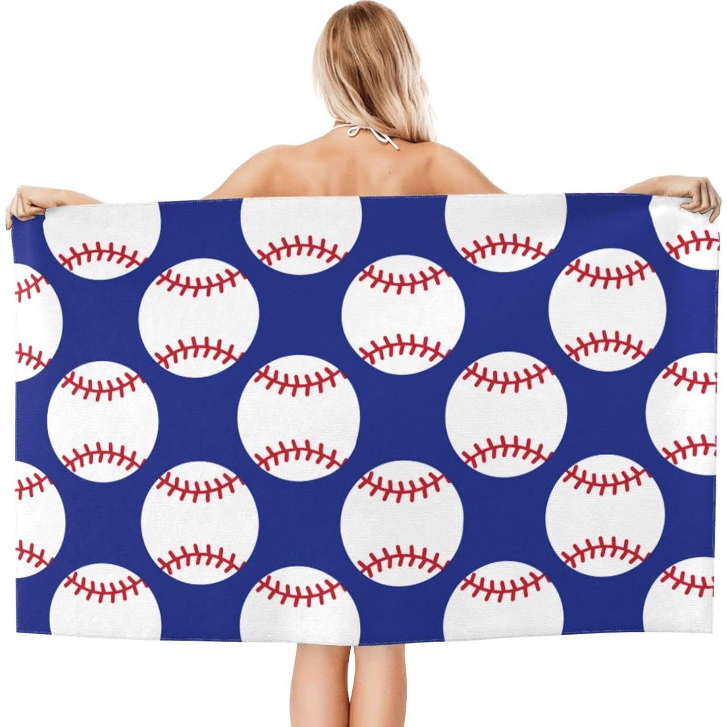 Toalla de Playa HKHEHOP Microfibra Azul Marino 132x81 cm Secado Rápido