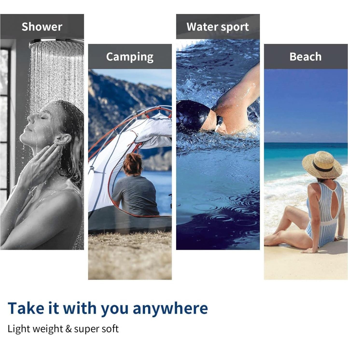 Toalla de Playa HKHEHOP Microfibra Azul Marino 132x81 cm Secado Rápido