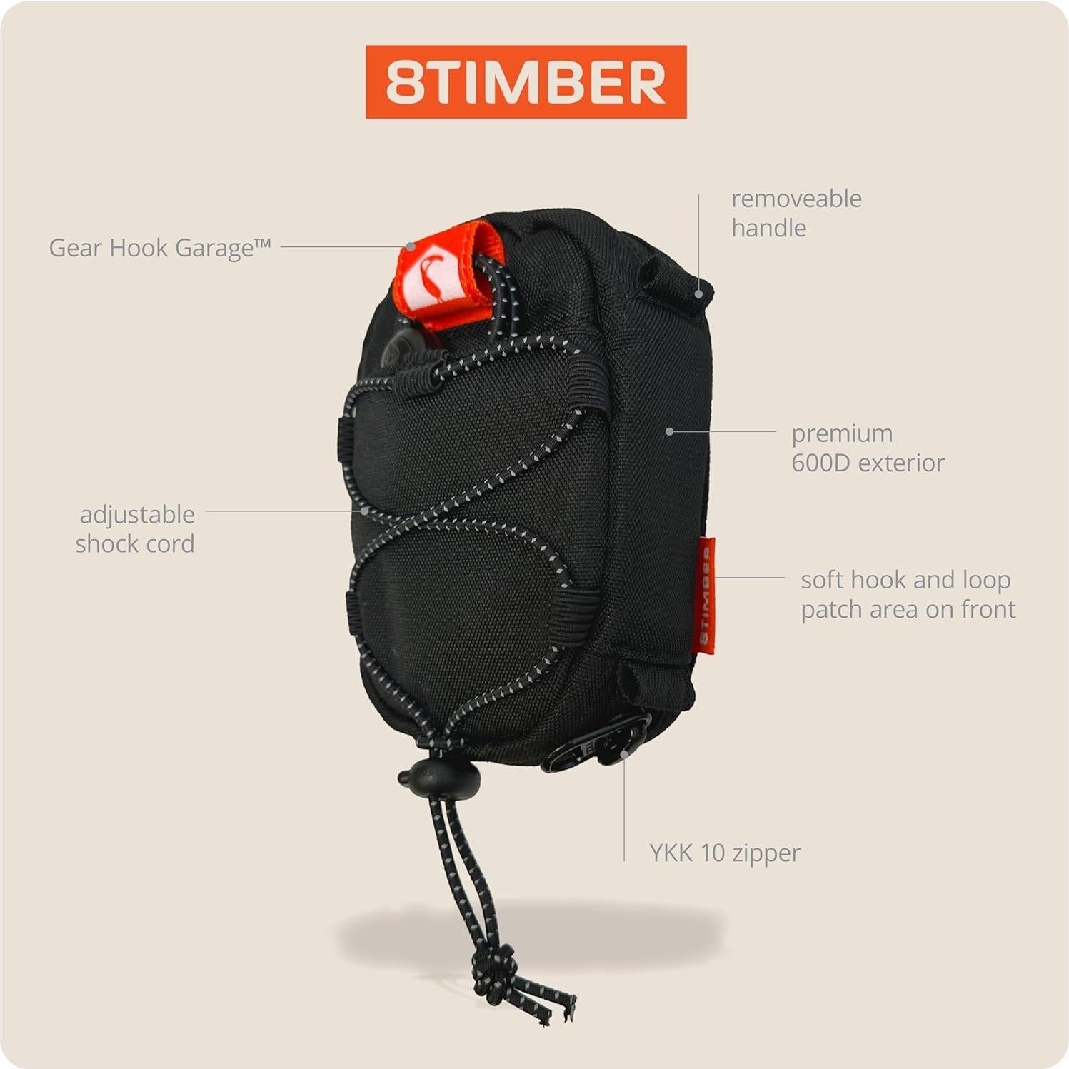 Bolsa Organizadora 8TIMBER 0.5L Negra para Cargadores y Accesorios