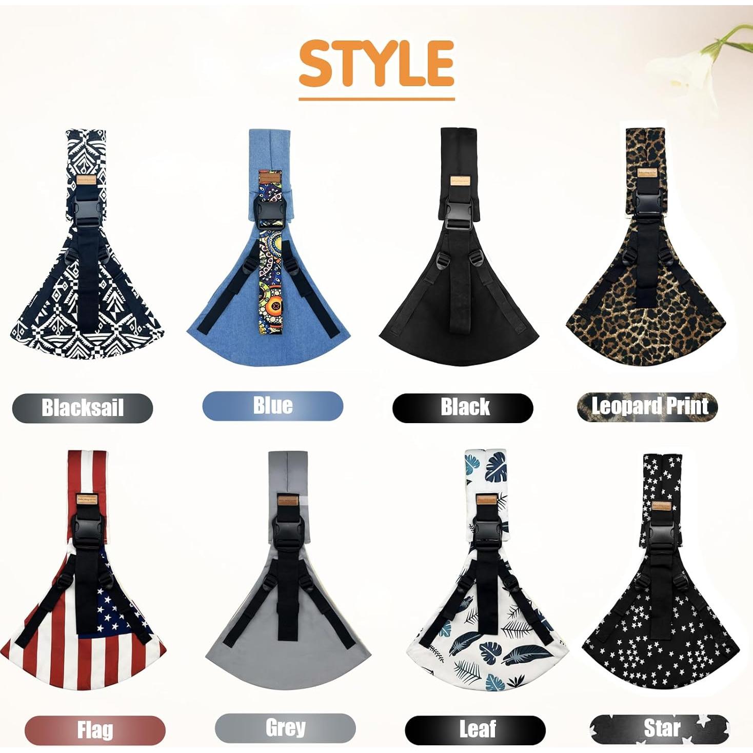 Portabebés Sling Mejorado 2025 Negro - 4 Correas Ajustables