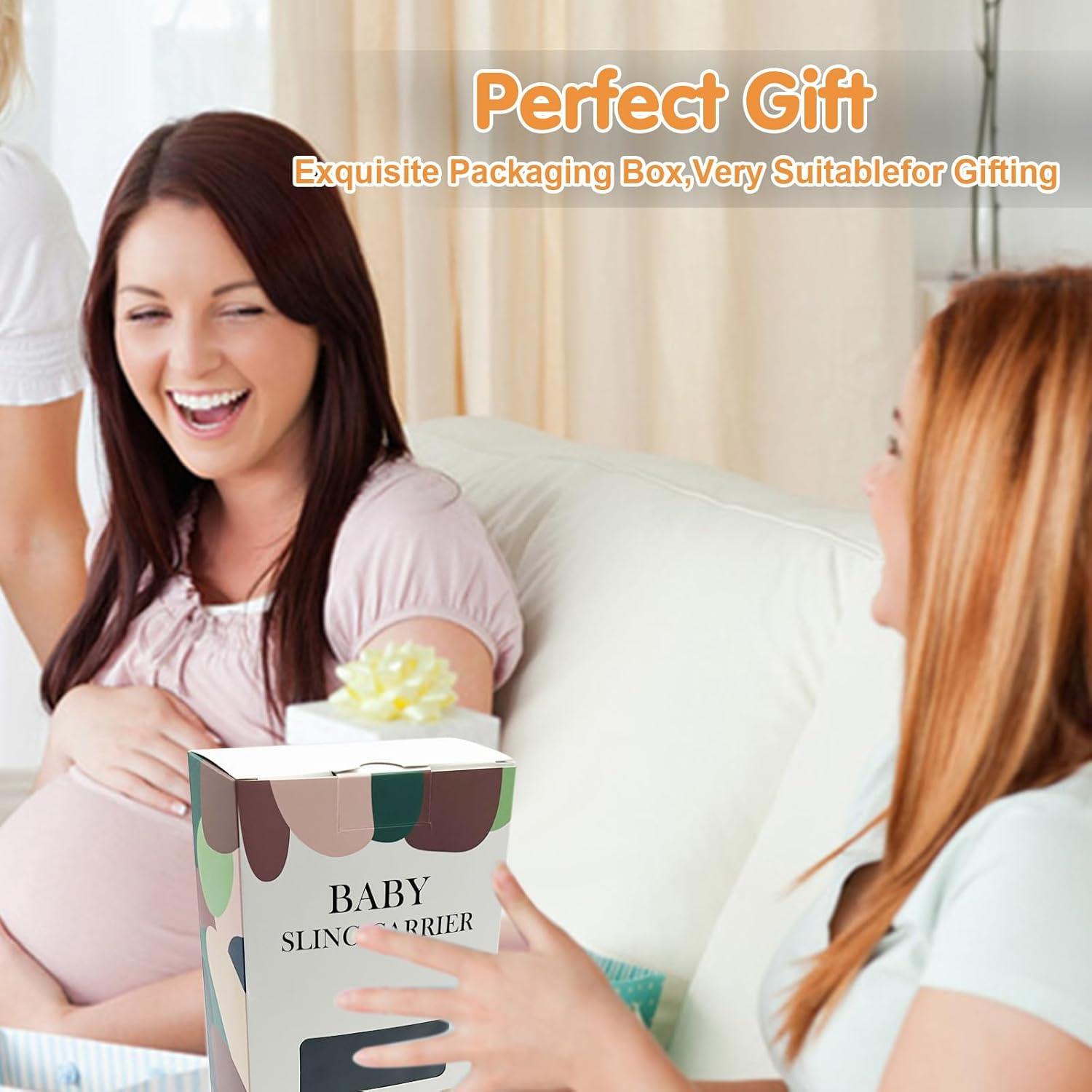 Portabebés Sling Mejorado 2025 Negro - 4 Correas Ajustables