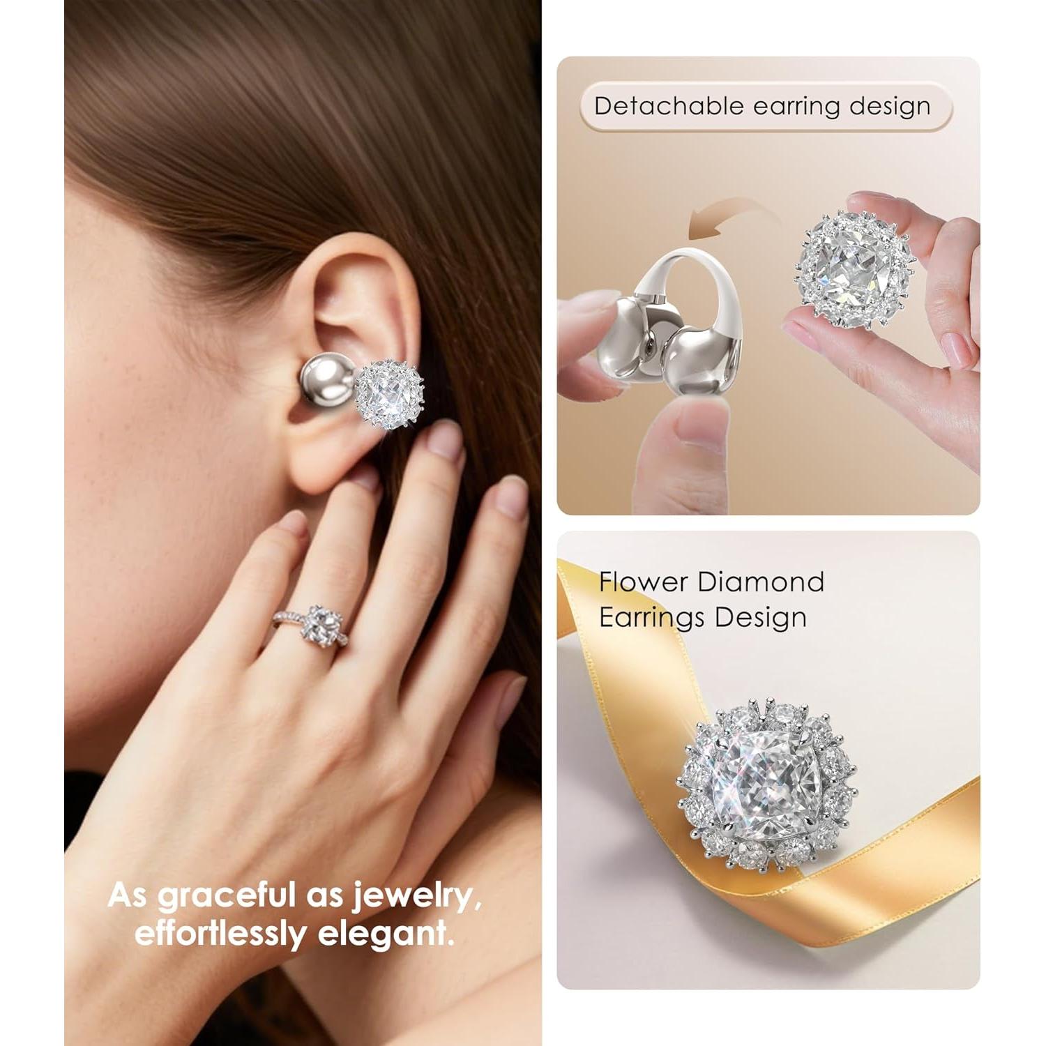 Auriculares Inalámbricos King Lucky i121 Clip-On Blancos IPX5 50H