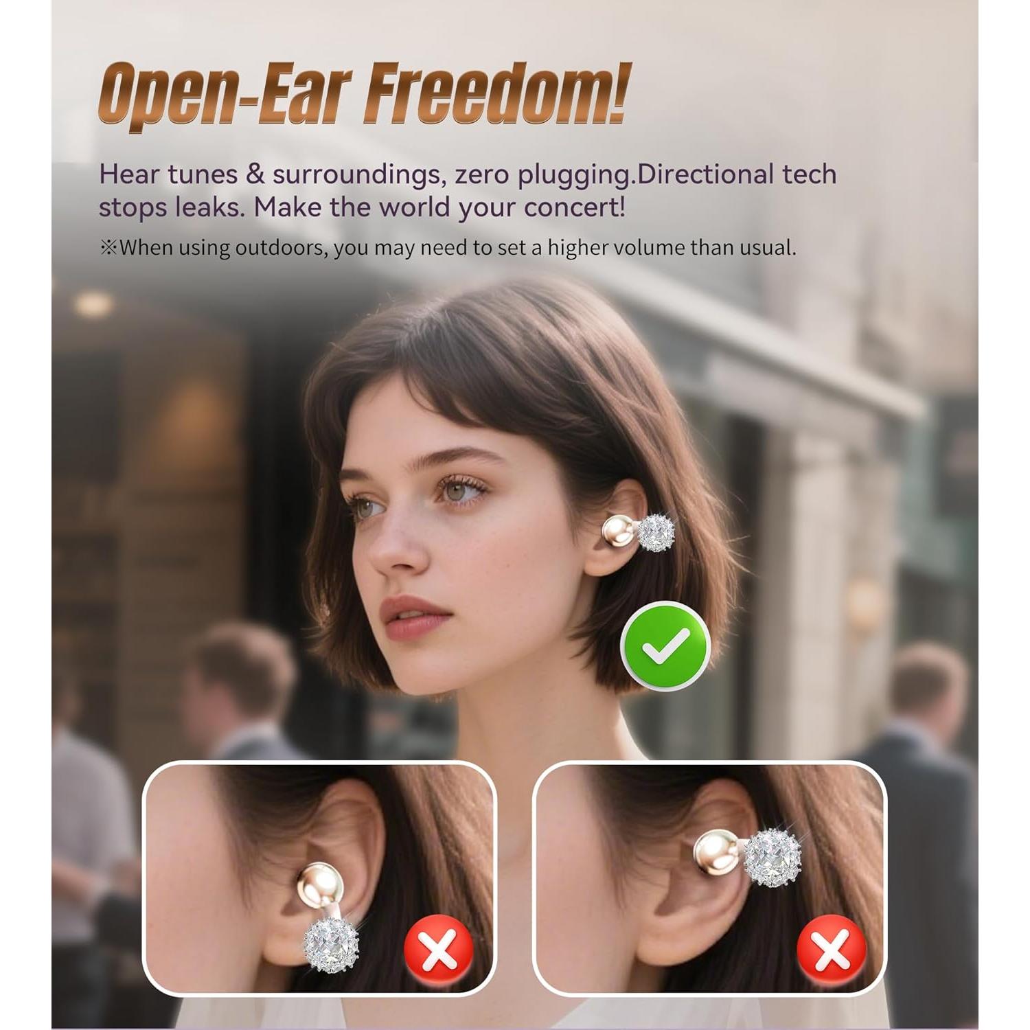 Auriculares Inalámbricos King Lucky i121 Clip-On Blancos IPX5 50H