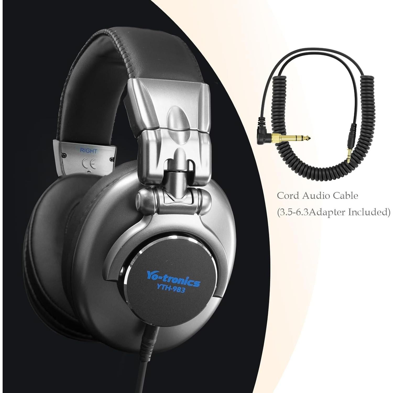 Auriculares DJ Yo-tronics YTH-983-SL Over-Ear Plata