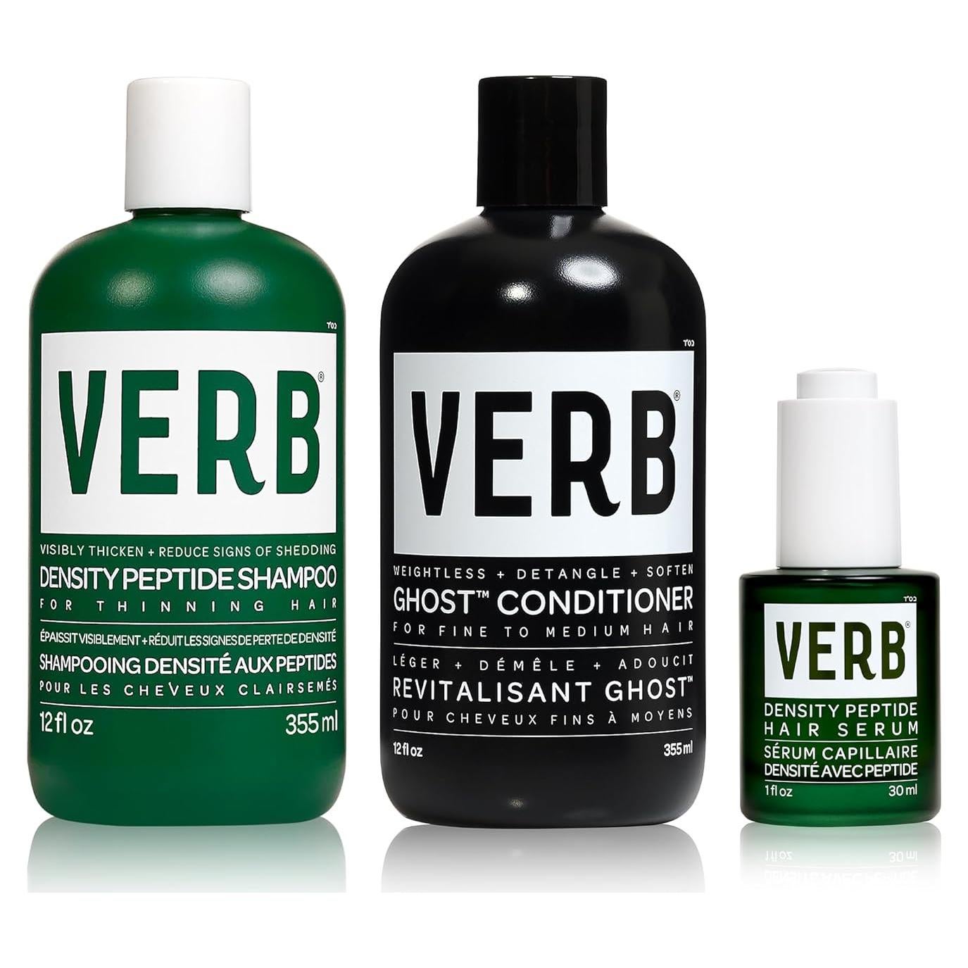 Champú de Péptidos de Densidad Verb - 3 x 245 ml - Hidrata y Aumenta Volumen