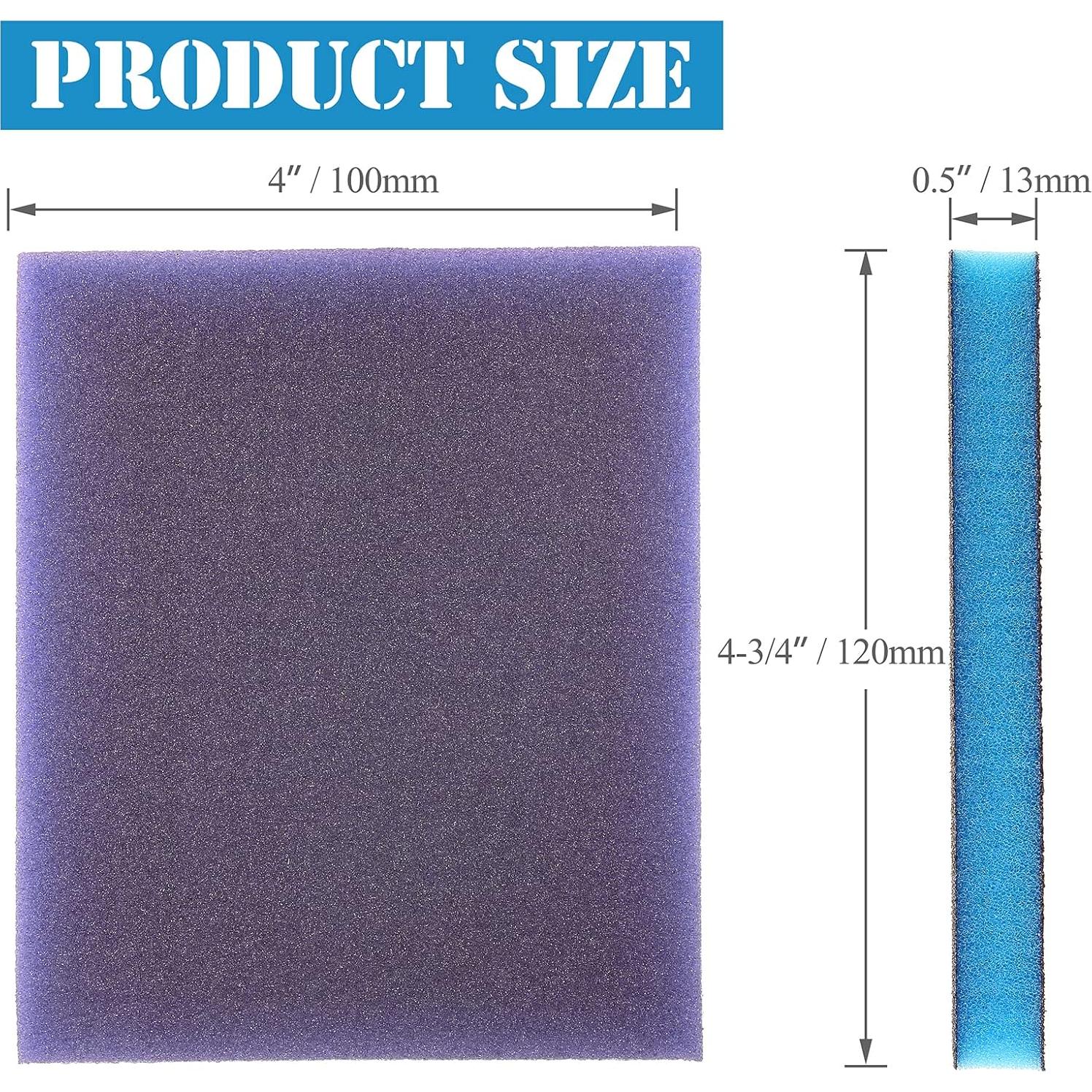4 Piezas Esponja de Lijado 60 Granos Jamiikury Lavable 100x120x13mm
