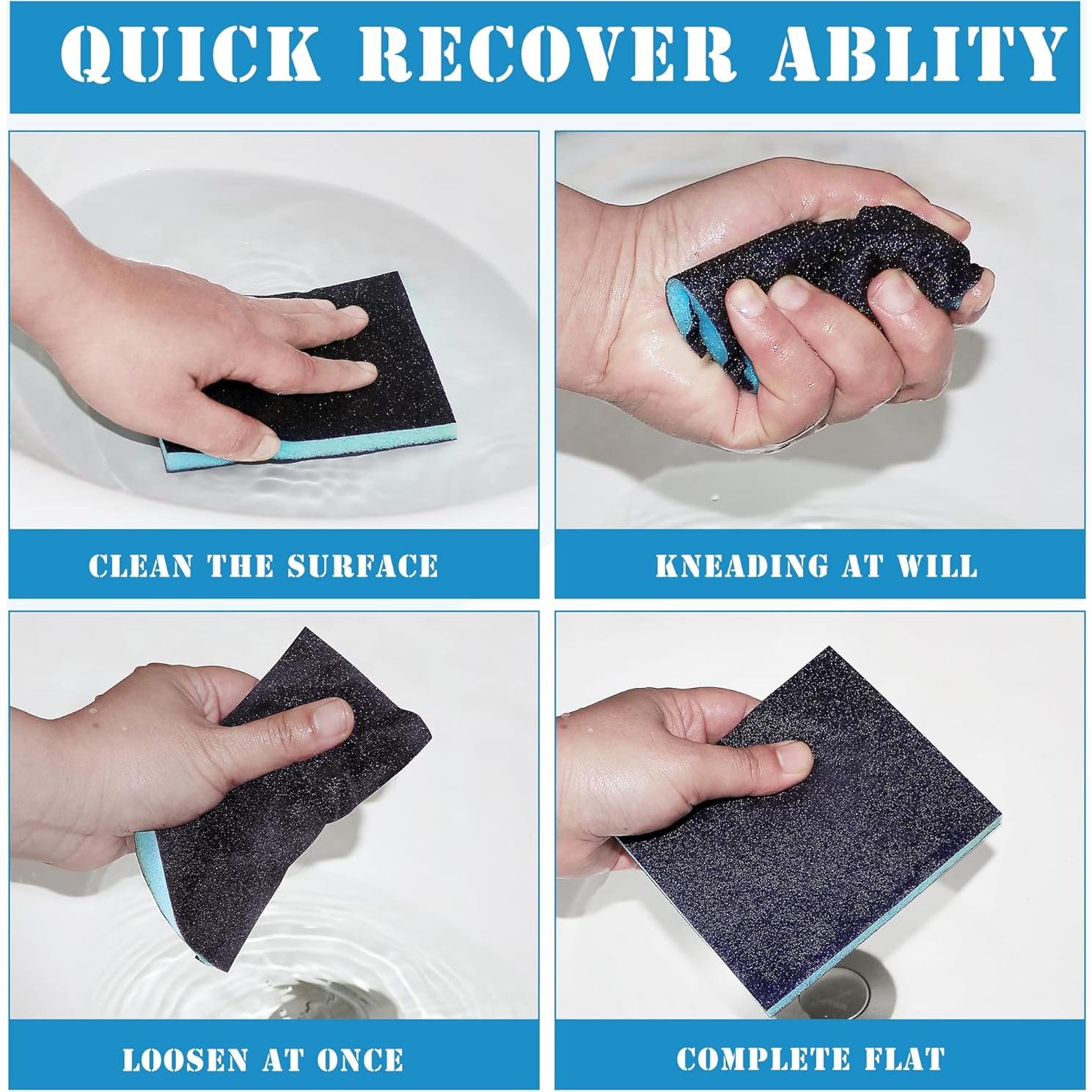 4 Piezas Esponja de Lijado 60 Granos Jamiikury Lavable 100x120x13mm