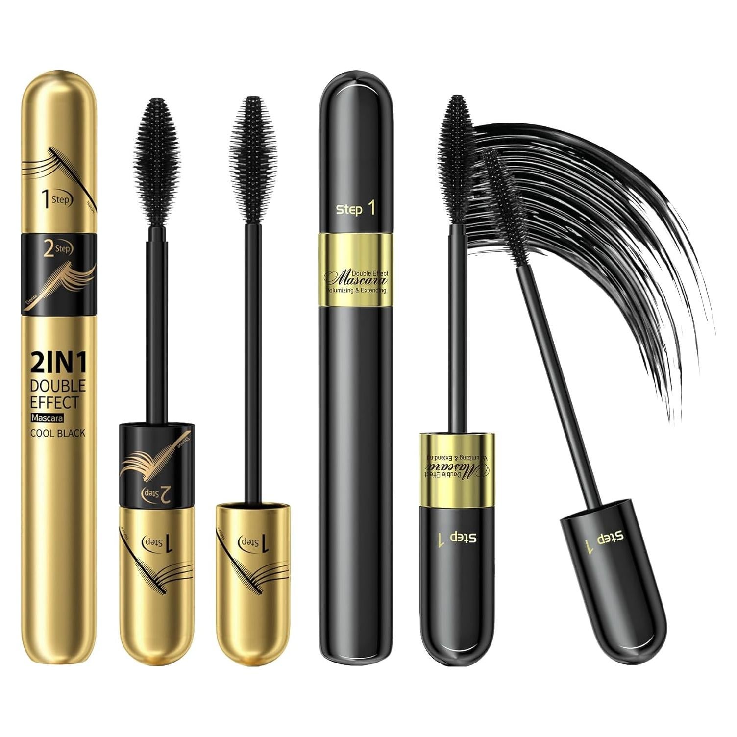 Máscara de Fibra 4D 2-en-1 GHFCZOO - Alargamiento y Volumen