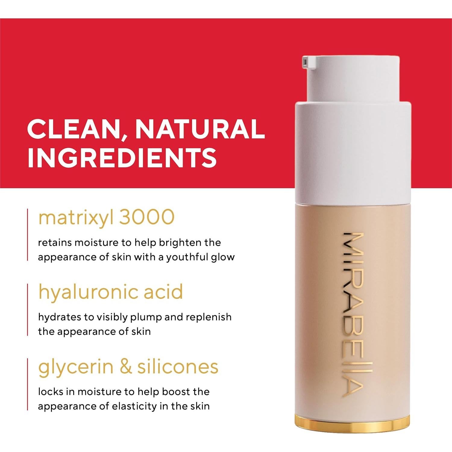 Base Líquida HD Mirabella Invincible - Cobertura Completa Antienvejecimiento para Todos los Tipos de Piel (Profundo D200)