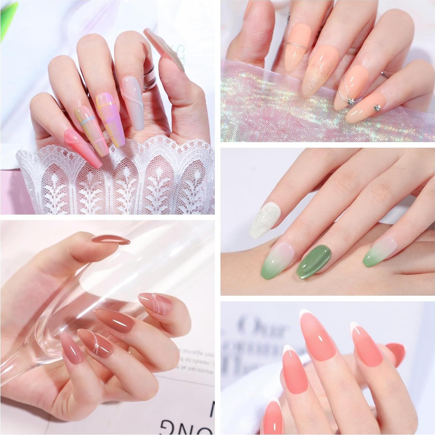 COSCELIA Kit de Esmalte de Gel Jelly 25 Colores para Manicura