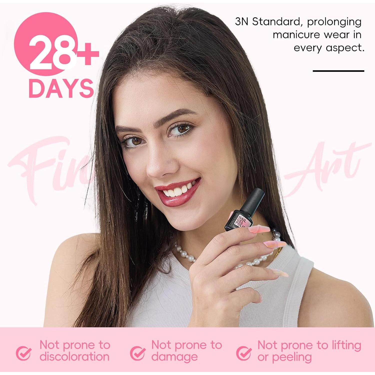 COSCELIA Kit de Esmalte de Gel Jelly 25 Colores para Manicura