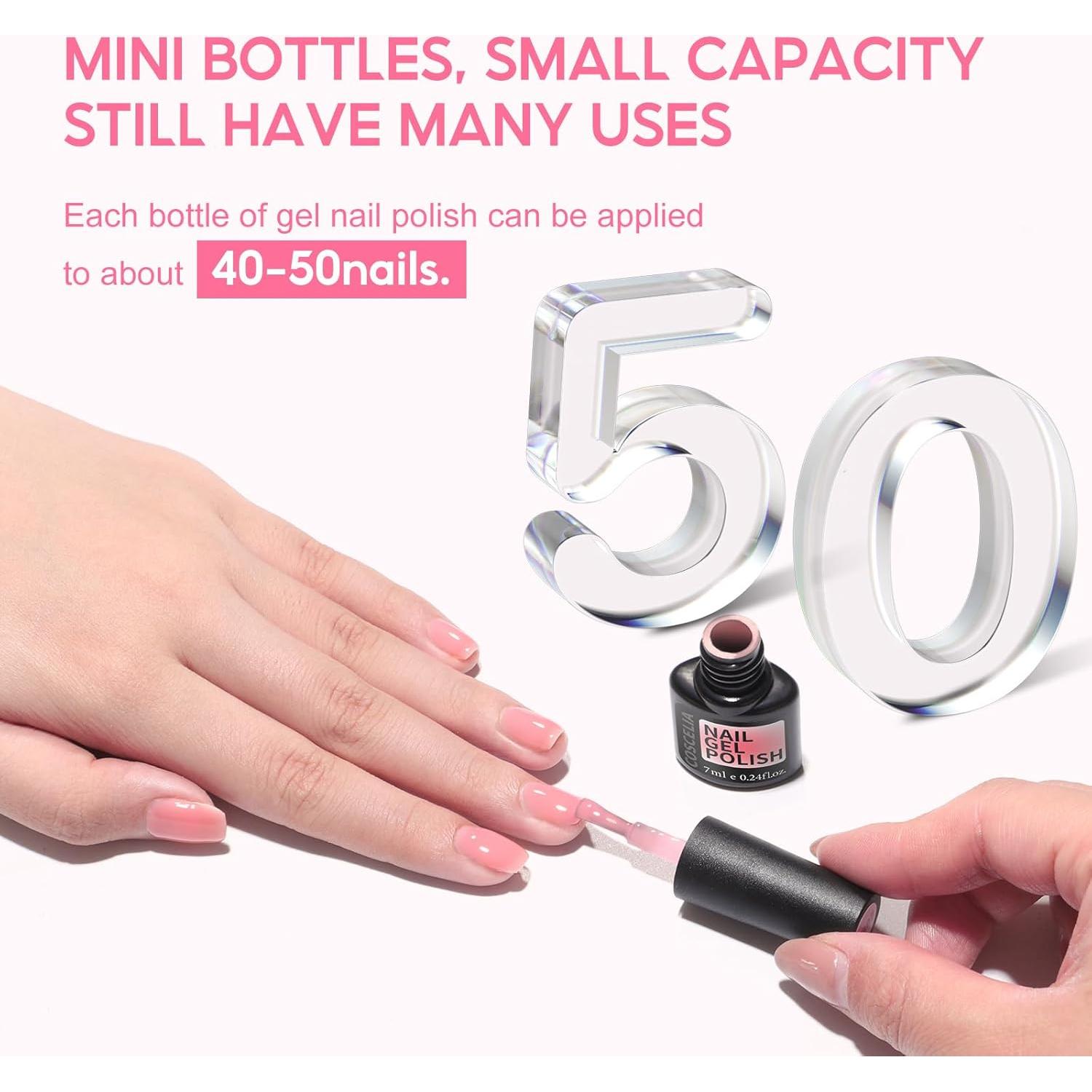 COSCELIA Kit de Esmalte de Gel Jelly 25 Colores para Manicura