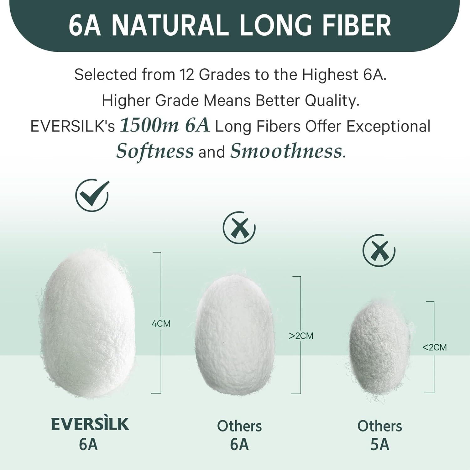 Funda de Almohada de Seda EVERSILK 100% Pura 22 Momme Negra