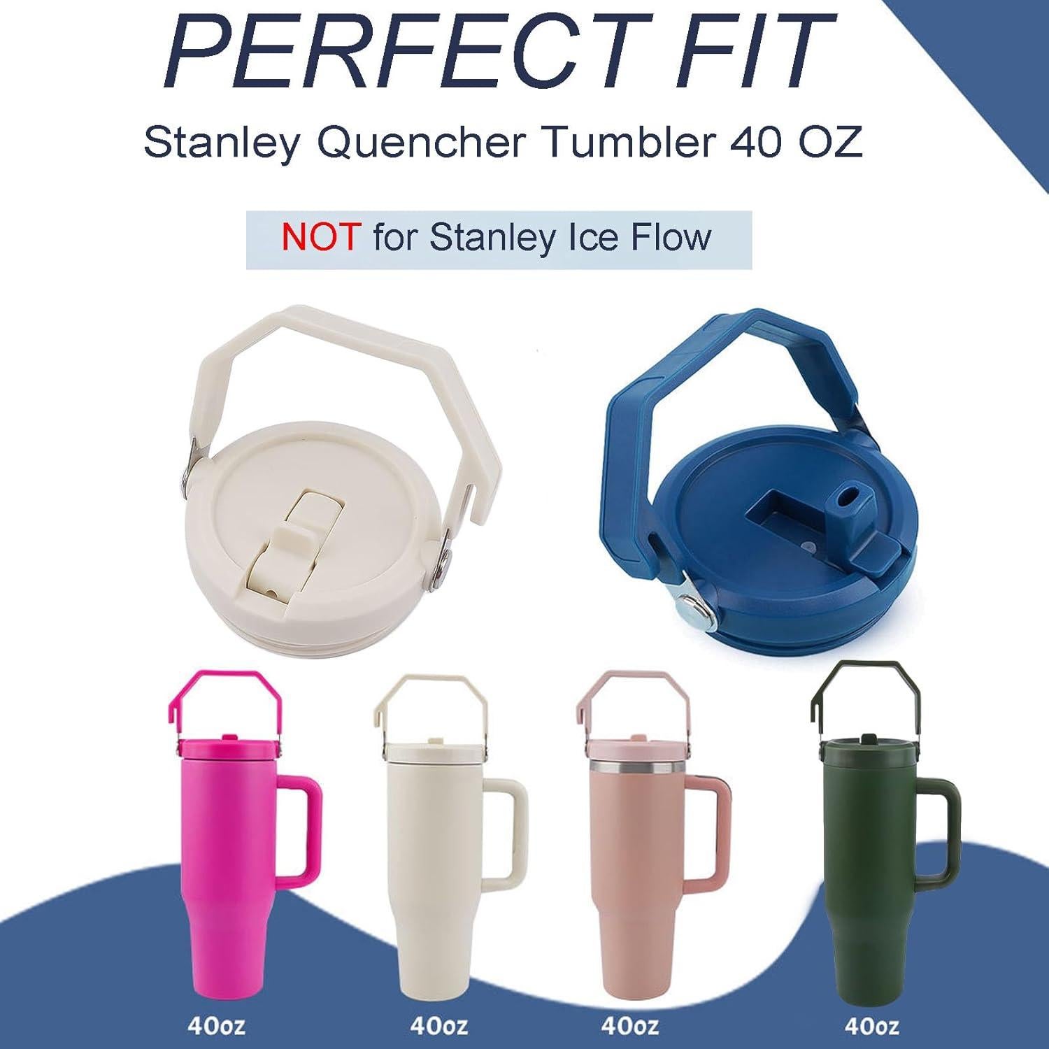 Paquete de 2 Tapas Reemplazo Tazanma 40 oz a Prueba de Fugas Verde Militar