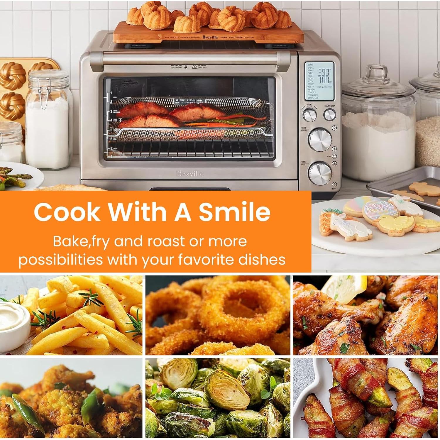 Cestas de Malla Reemplazo Breville Smart Oven Air - 3 Piezas Acero Inoxidable