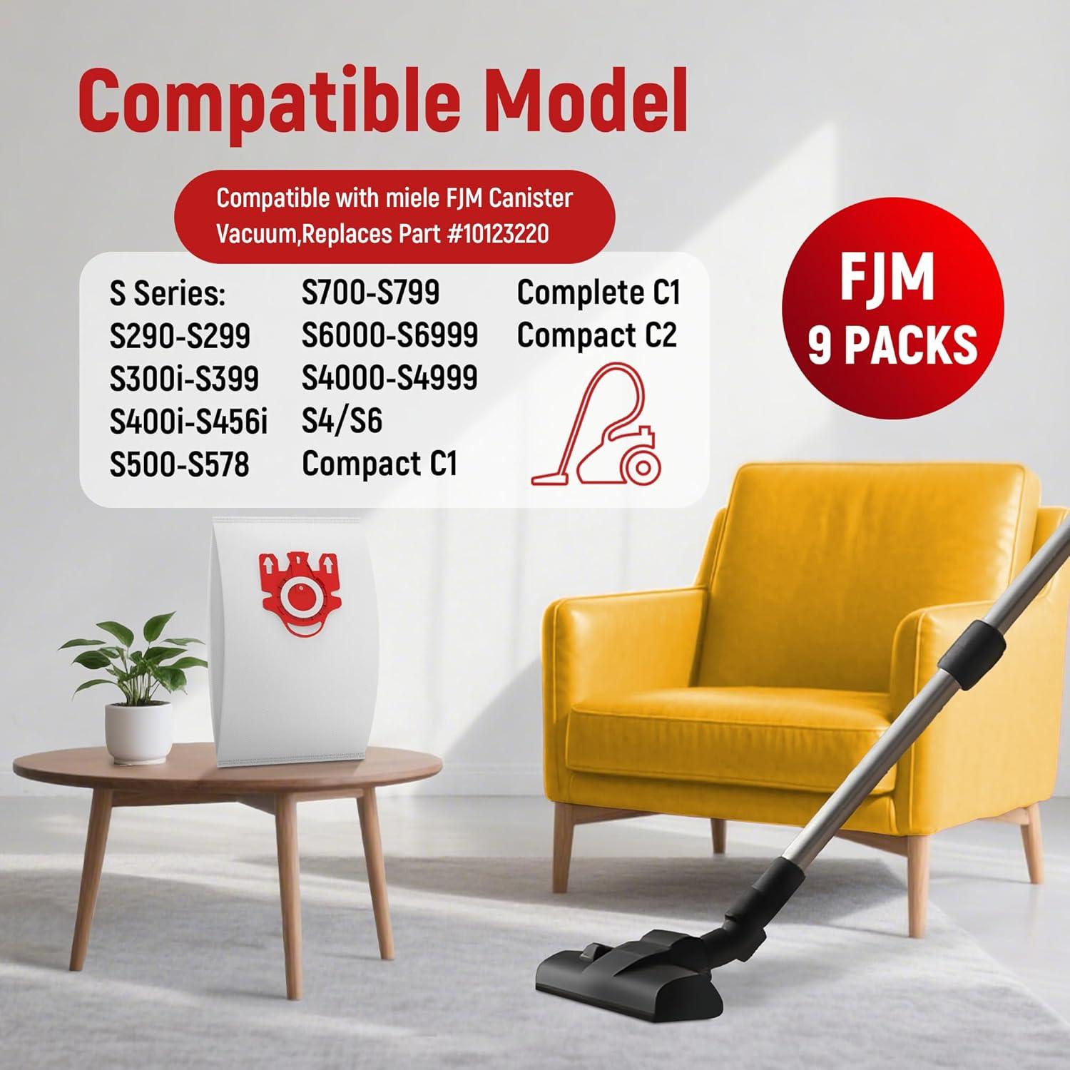 Bolsas de Polvo Reemplazo Miele FJM 9 Unidades + 6 Filtros