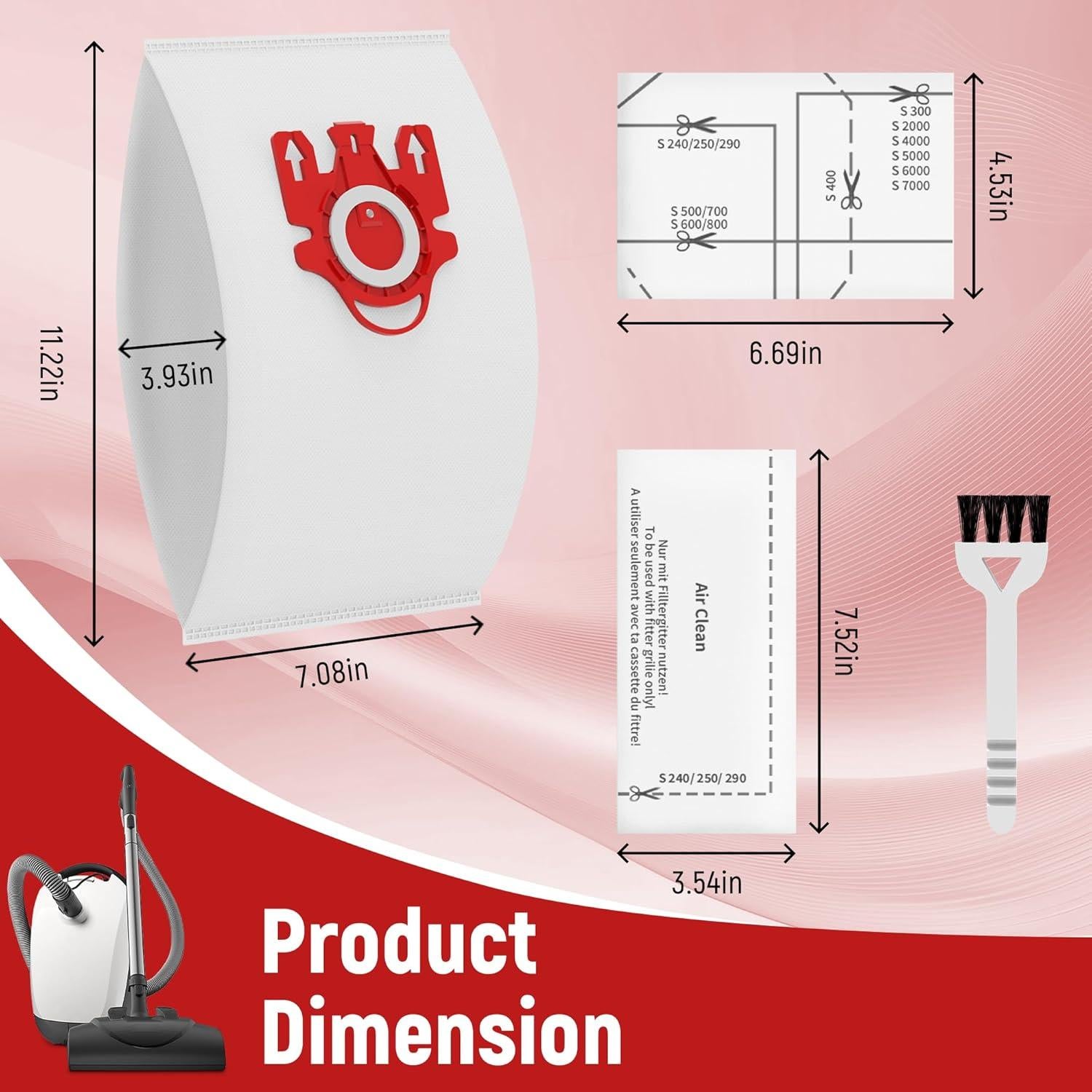 Bolsas de Polvo Reemplazo Miele FJM 9 Unidades + 6 Filtros