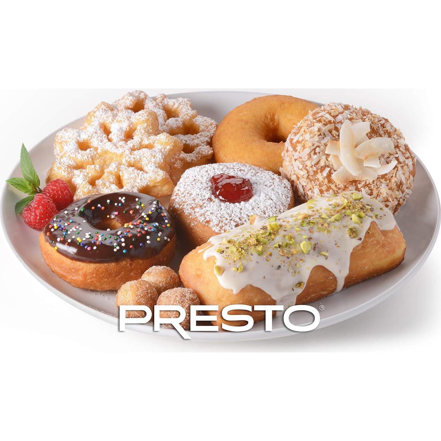 Olla de Cocina Presto XL 10 Qt, Vaporera y Freidora Negra