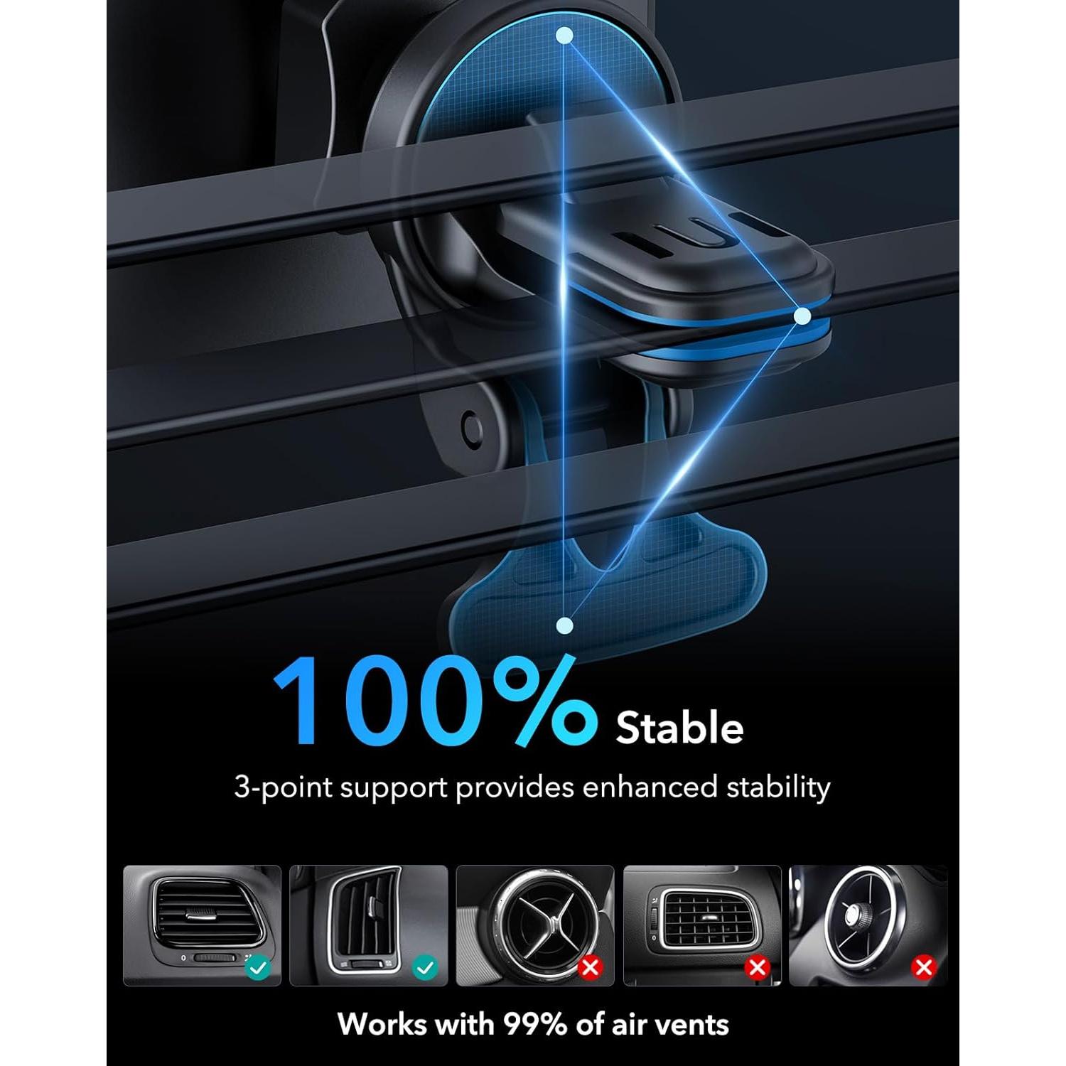 Cargador de coche ESR MagSafe 15W para iPhone y Galaxy