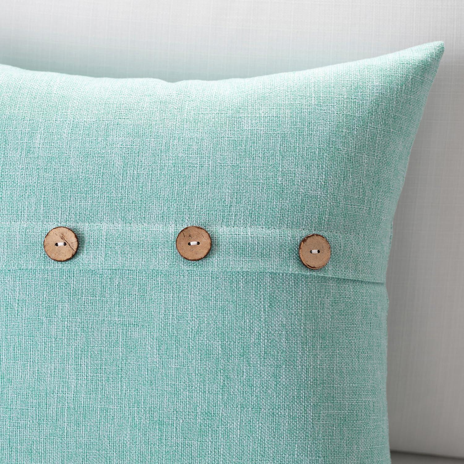 Juego de 2 Fundas de Almohada Cuadradas Meekio Verde Aqua 40.6 cm
