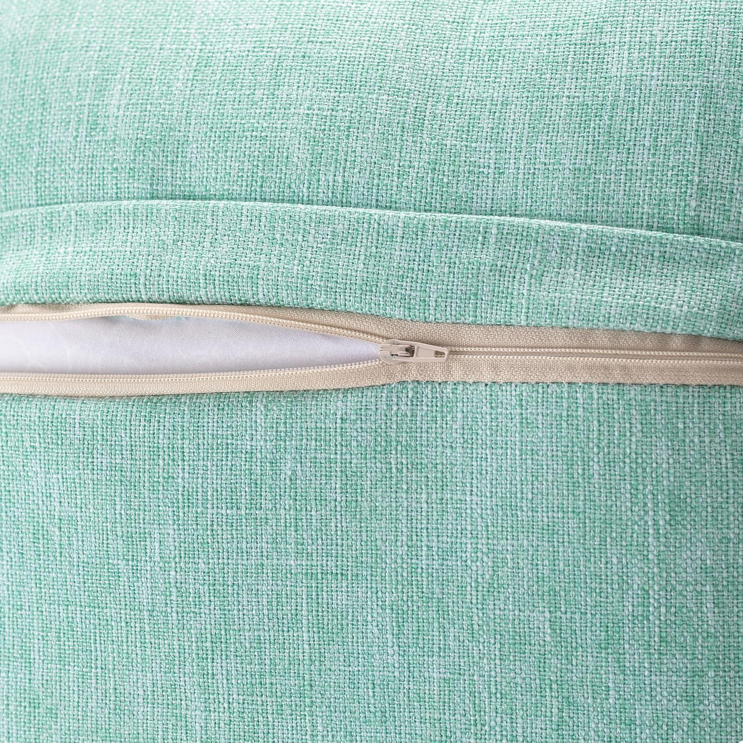 Juego de 2 Fundas de Almohada Cuadradas Meekio Verde Aqua 40.6 cm