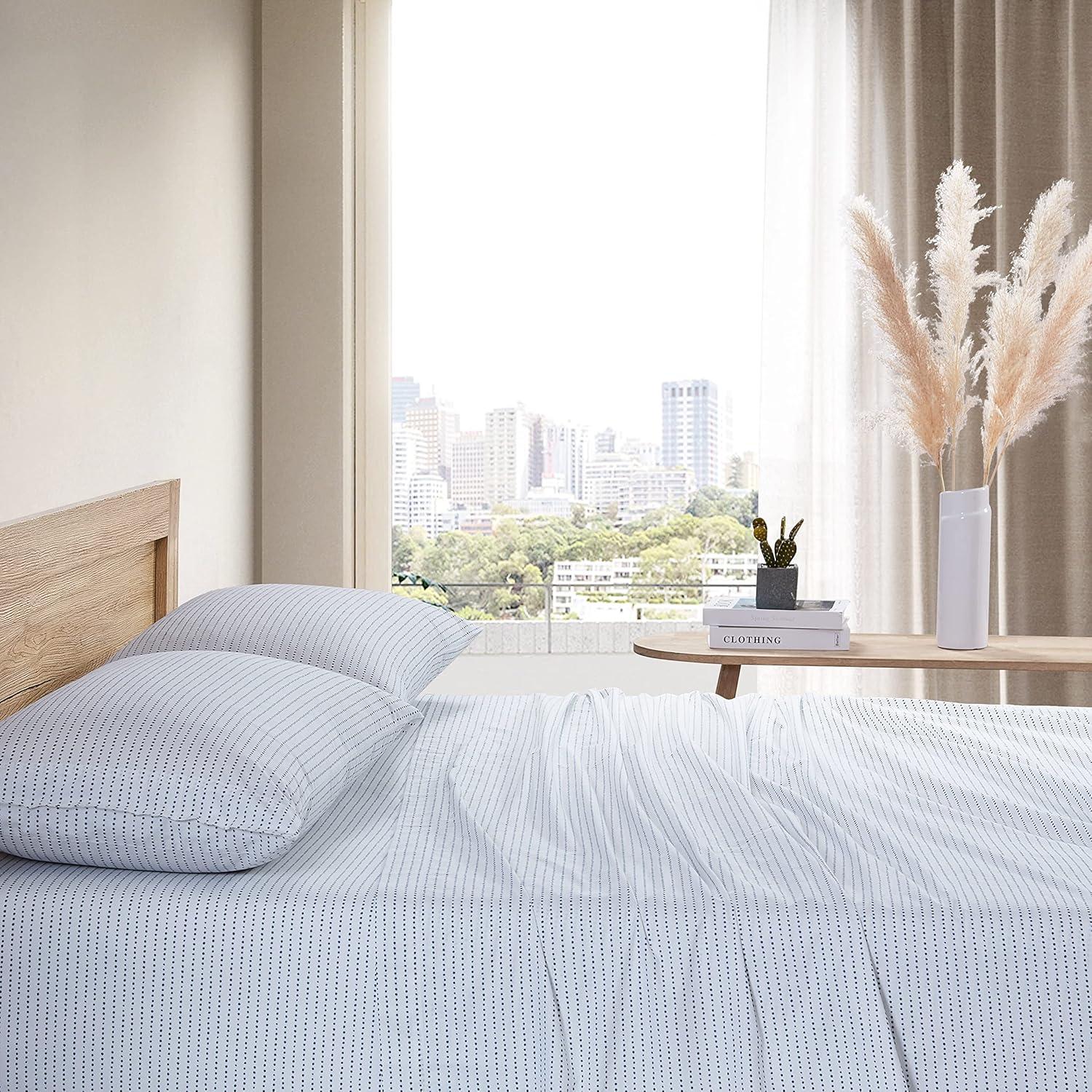 Juego de Sábanas Individual City Scene Algodón Percal Radio Marino