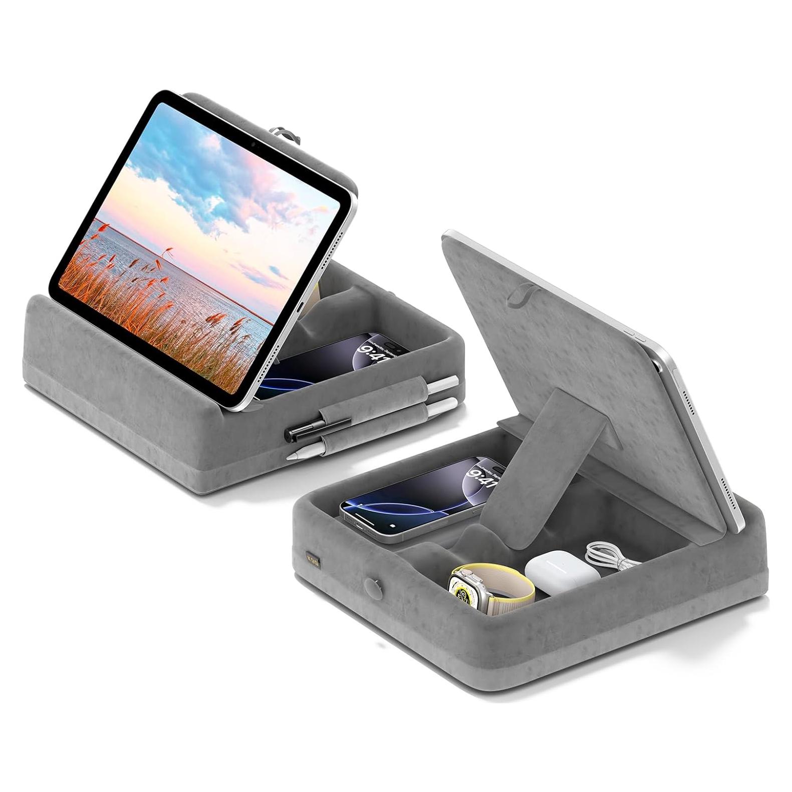 Soporte de Almohada KDD para Tabletas y Libros, Gris Claro