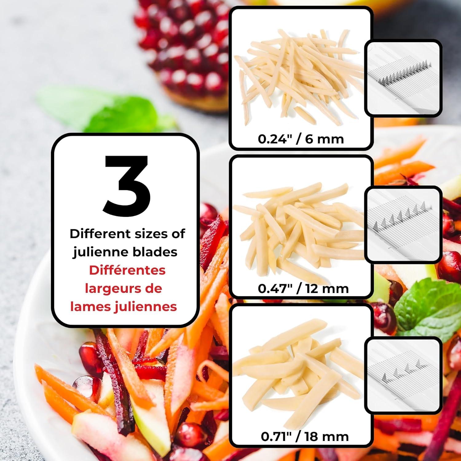 Mandolina Cubing PRO Starfrit - 4 Cuchillas Intercambiables, 10 Grosores