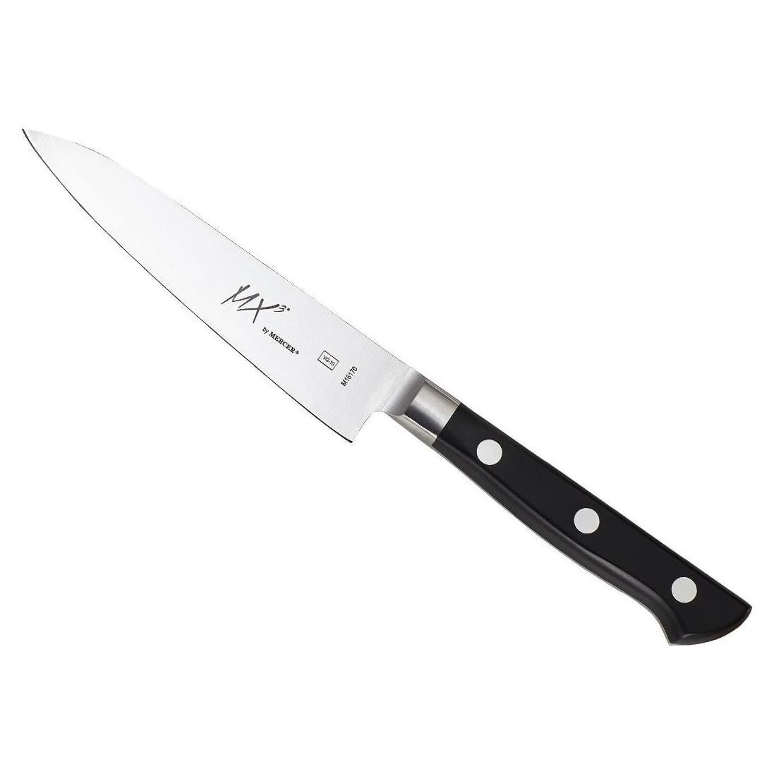 Cuchillo Petty Mercer Culinary MX3 12.7cm Acero VG-10 Negro