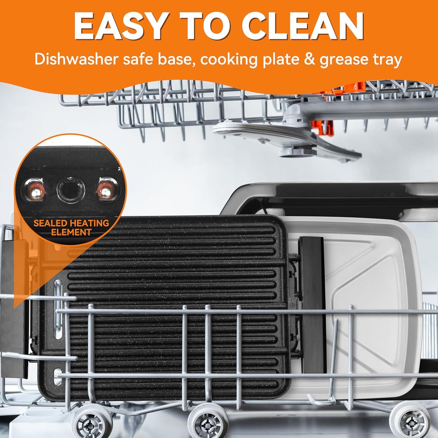 Plancha y Parrilla Eléctrica Amigo del Pan 2 en 1 Grafito