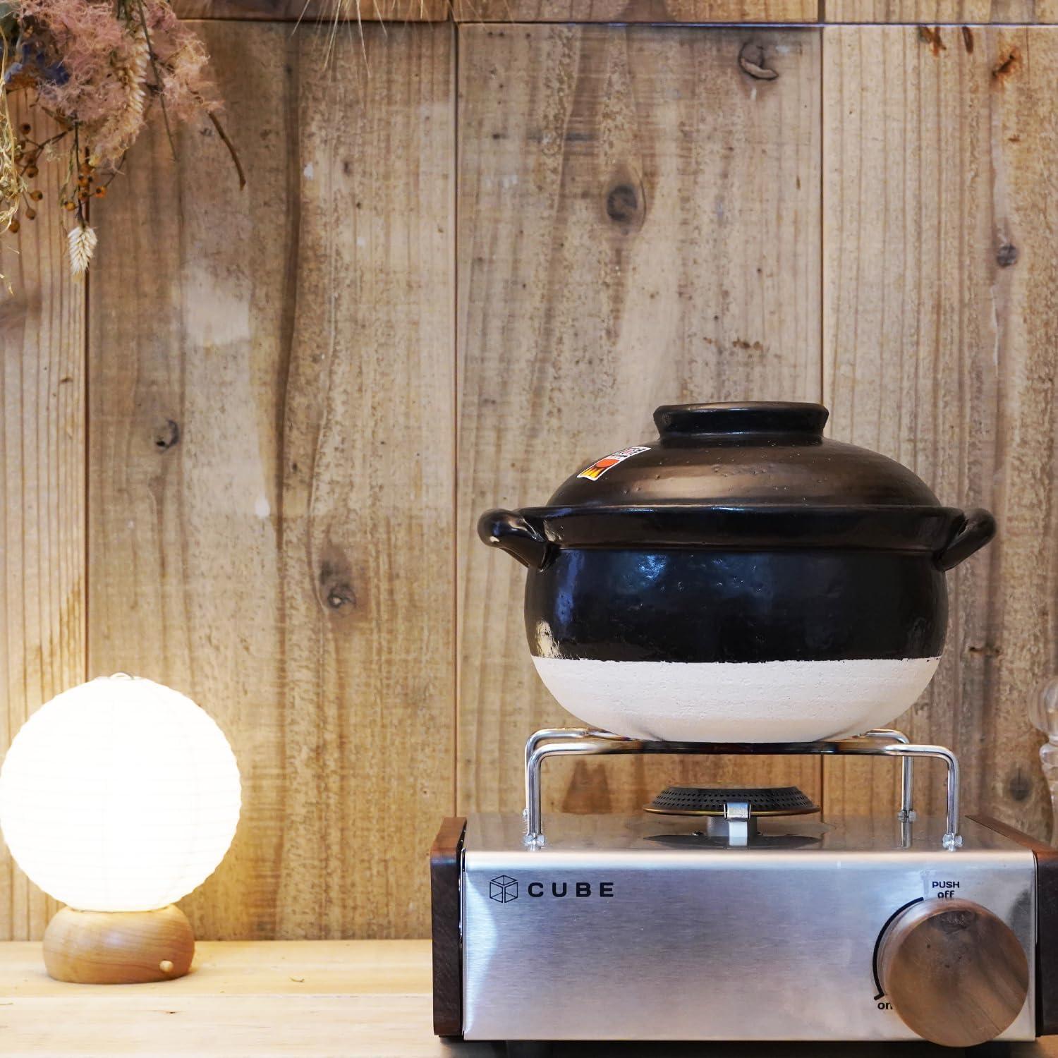 Olla de Arroz COTONOHA Banko-Yaki 2-Gou Cerámica Negra