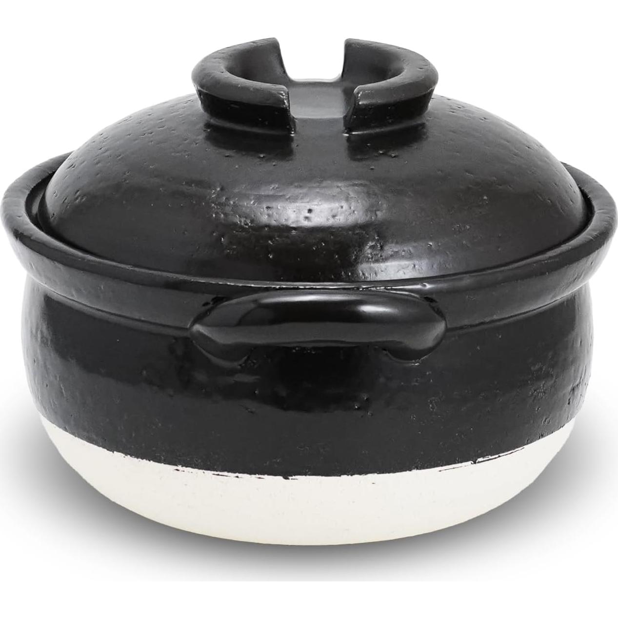 Olla de Arroz COTONOHA Banko-Yaki 2-Gou Cerámica Negra