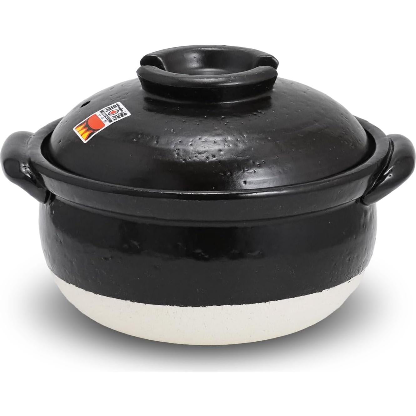 Olla de Arroz COTONOHA Banko-Yaki 2-Gou Cerámica Negra