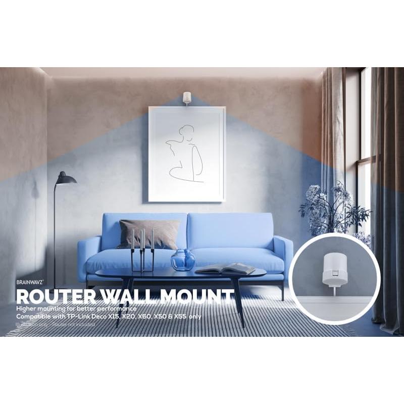 Soporte de pared adhesivo Brainwavz para enrutadores TP-Link Deco