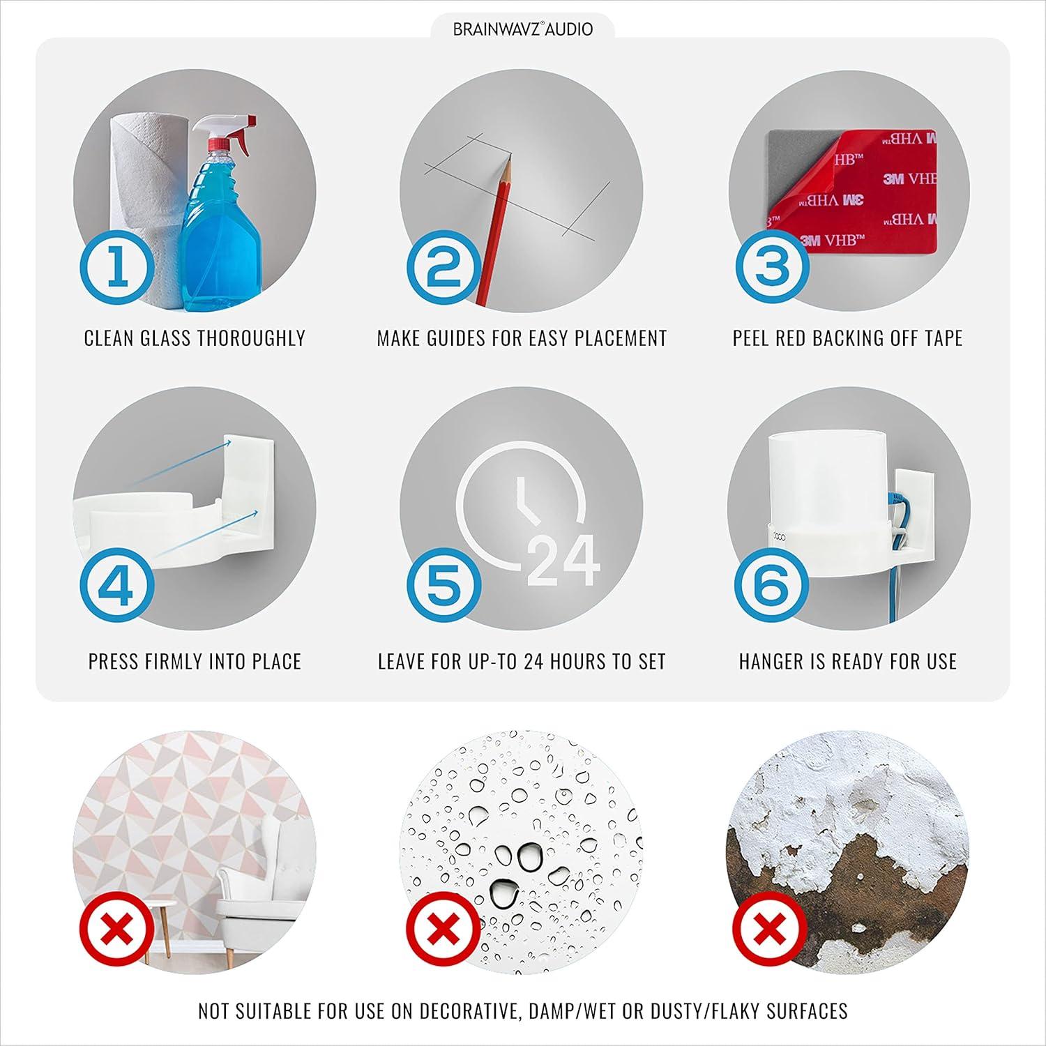 Soporte de pared adhesivo Brainwavz para enrutadores TP-Link Deco