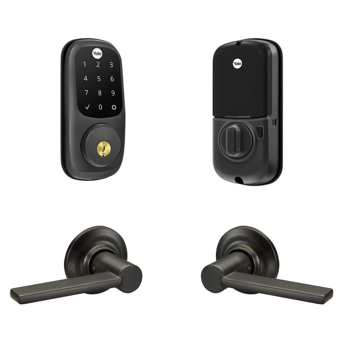 Cerradura Táctil Yale con Z-Wave y Manija Ridgefield - Negro