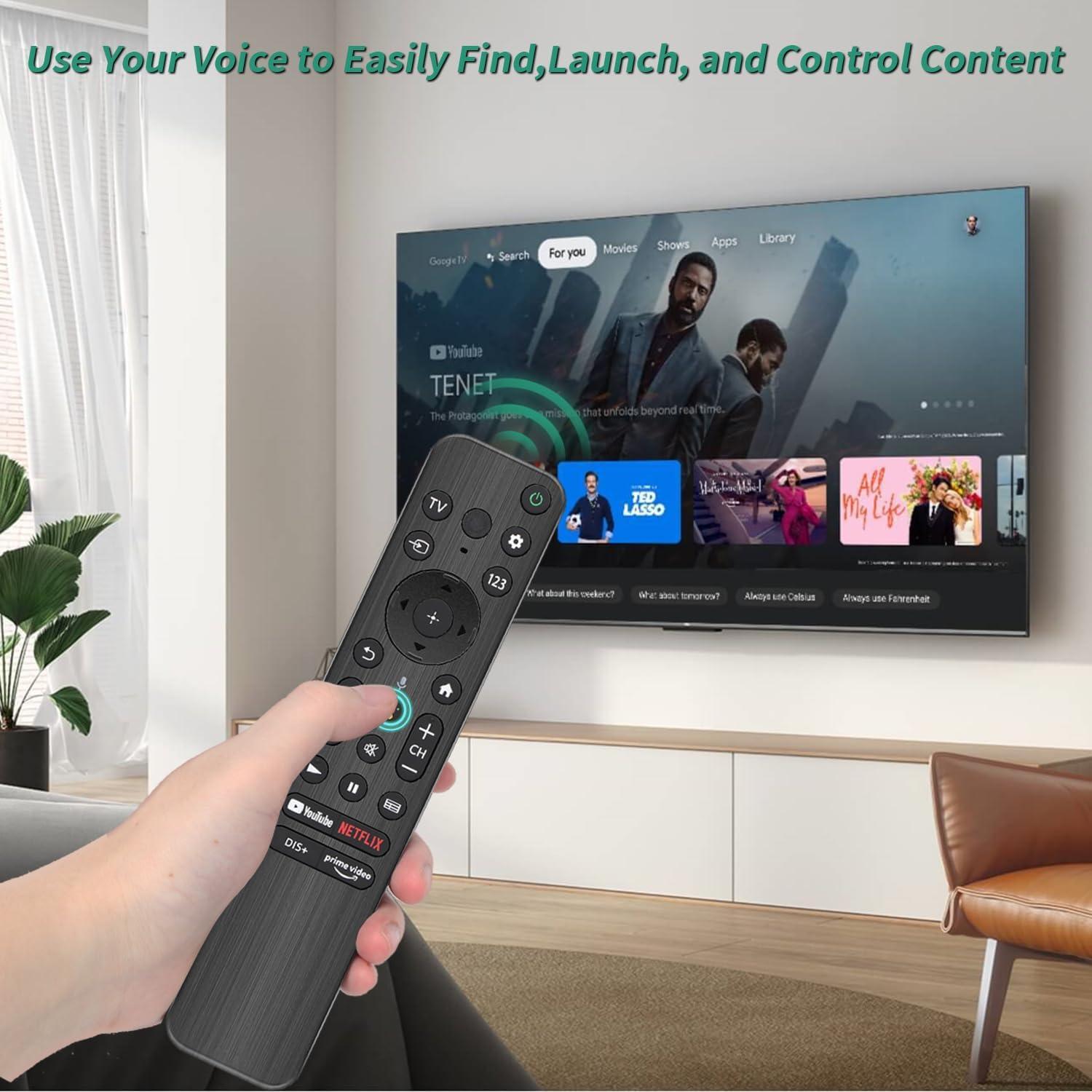 Control Remoto Reemplazo Sony RMF-TX800U para TV 4K UHD