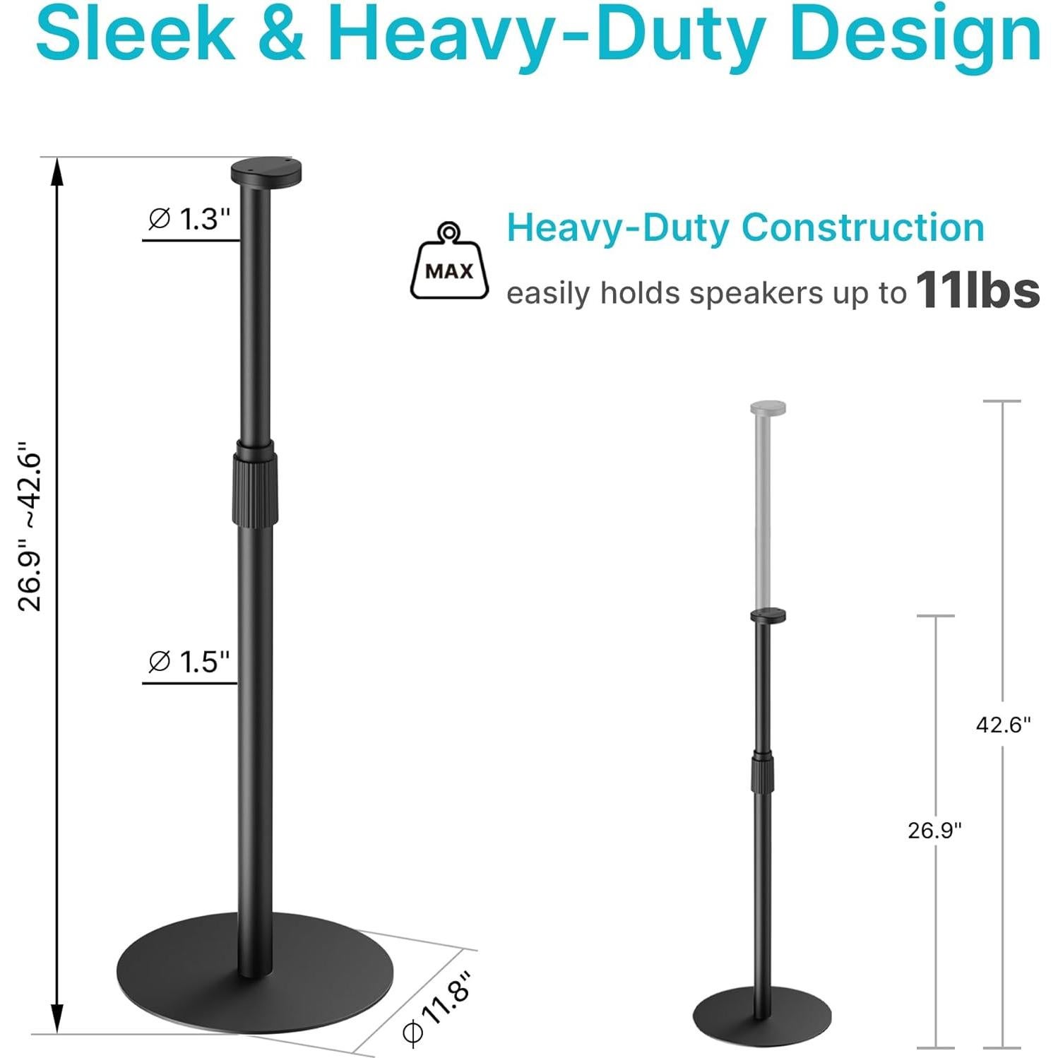 Soporte para Altavoces SONOS Era 300 y 100 Ajustable 68-108 cm