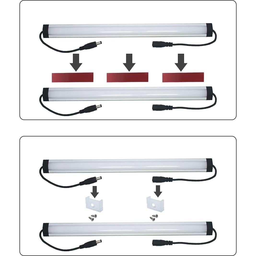 Kit de 3 Barras de Luz LED Litever 30.48 cm 3000K 20W