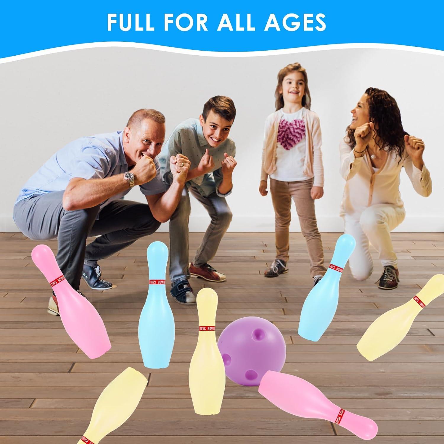 Juego de Bolos Iluminados para Niños - 10 Bolos y 2 Pelotas