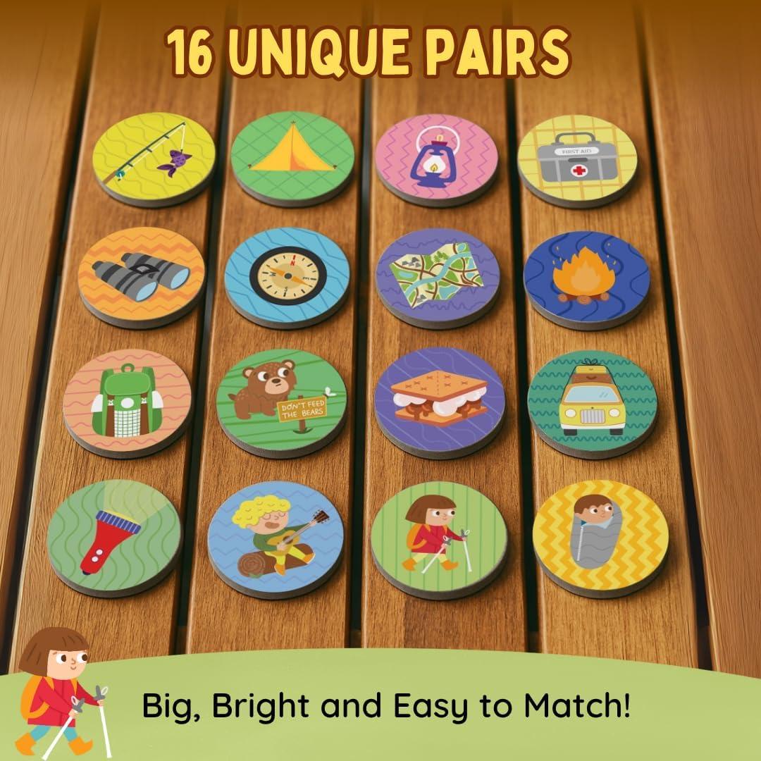 Juego de Memoria Zicster para Niños 3-10 Años - Camping