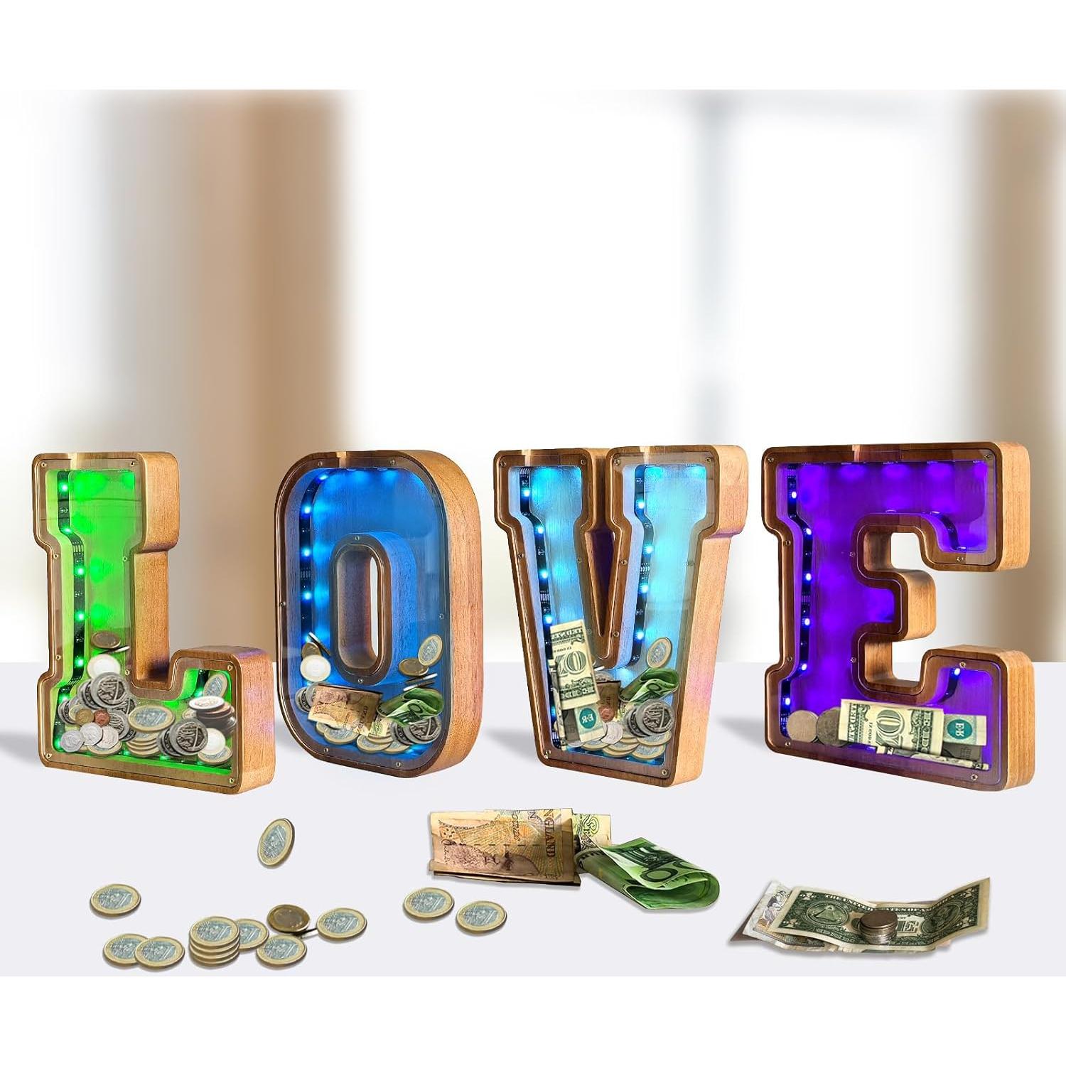 Hucha de Letras Iluminada Tehoi 22.86x21.59cm para Niños