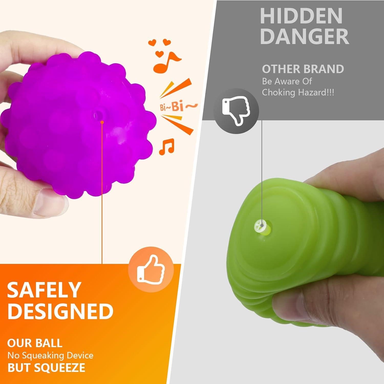 Pelotas Sensoriales ROHSCE 6pcs para Bebés y Niños 3-18 meses